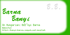 barna banyi business card